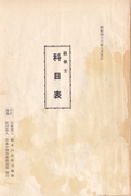 昭和43年発行の級拳士科目表1