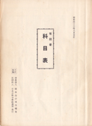 昭和43年発行の有段者科目表1